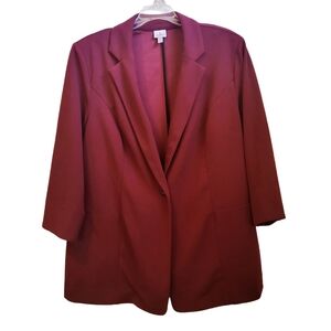 Burgundy Dress Barn Blazer